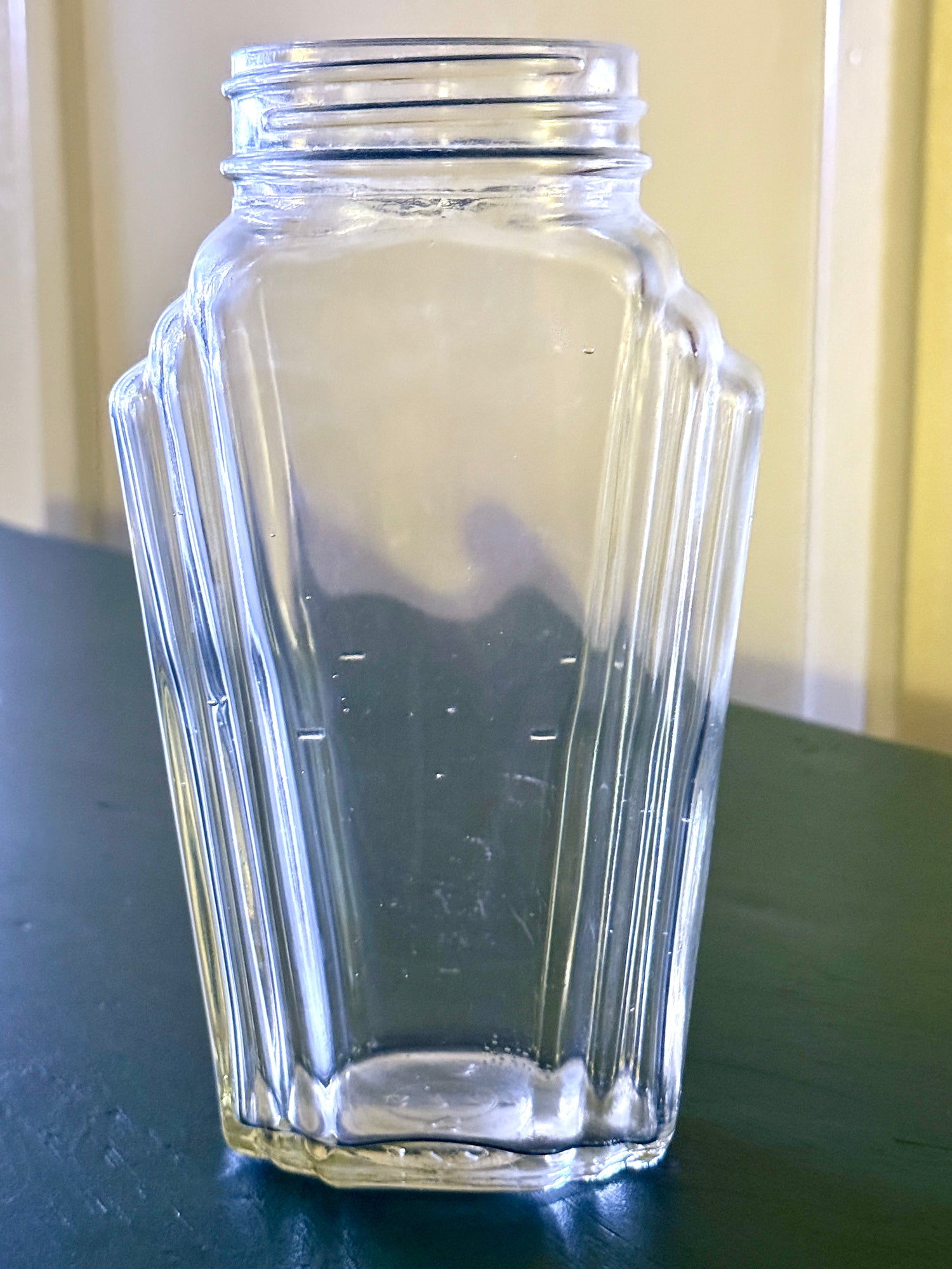 Vintage Glass Bottle - Skyscraper Step Design Hazel Atlas