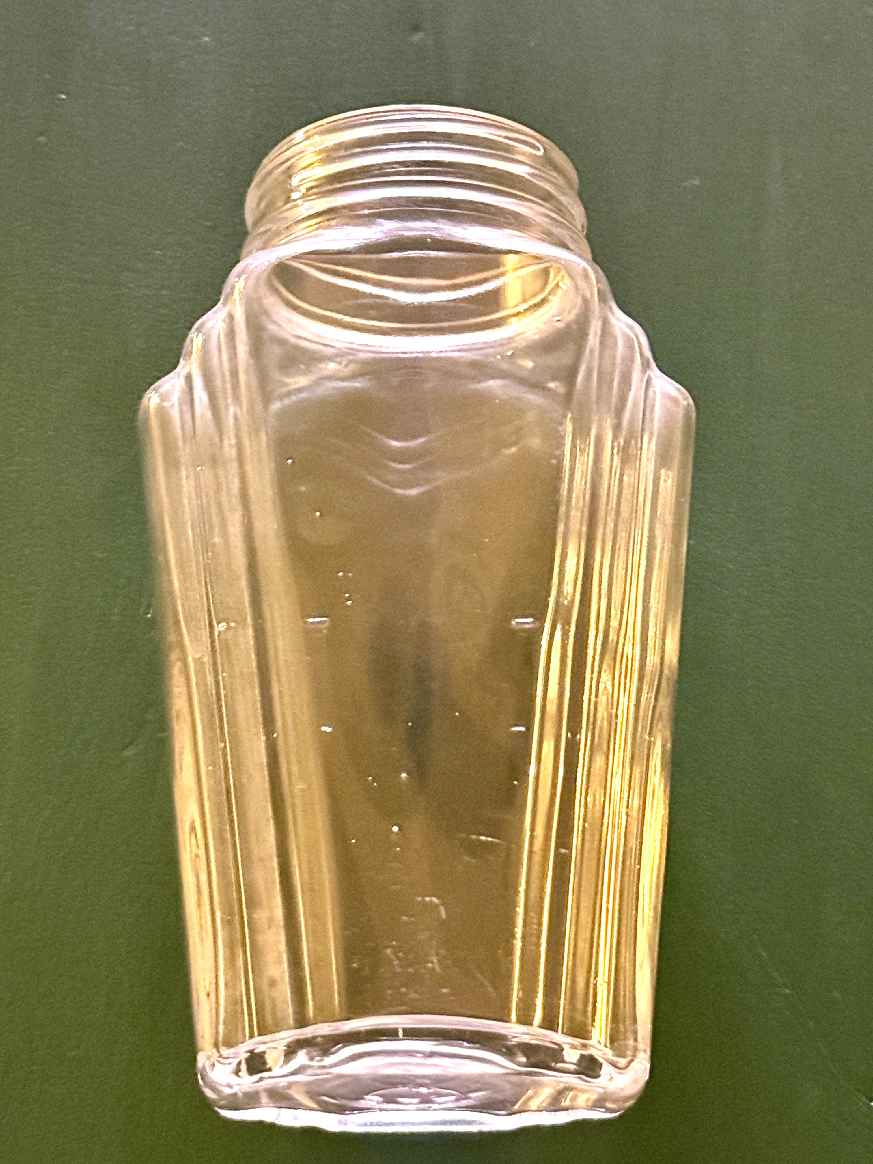 Vintage Glass Bottle - Skyscraper Step Design Hazel Atlas