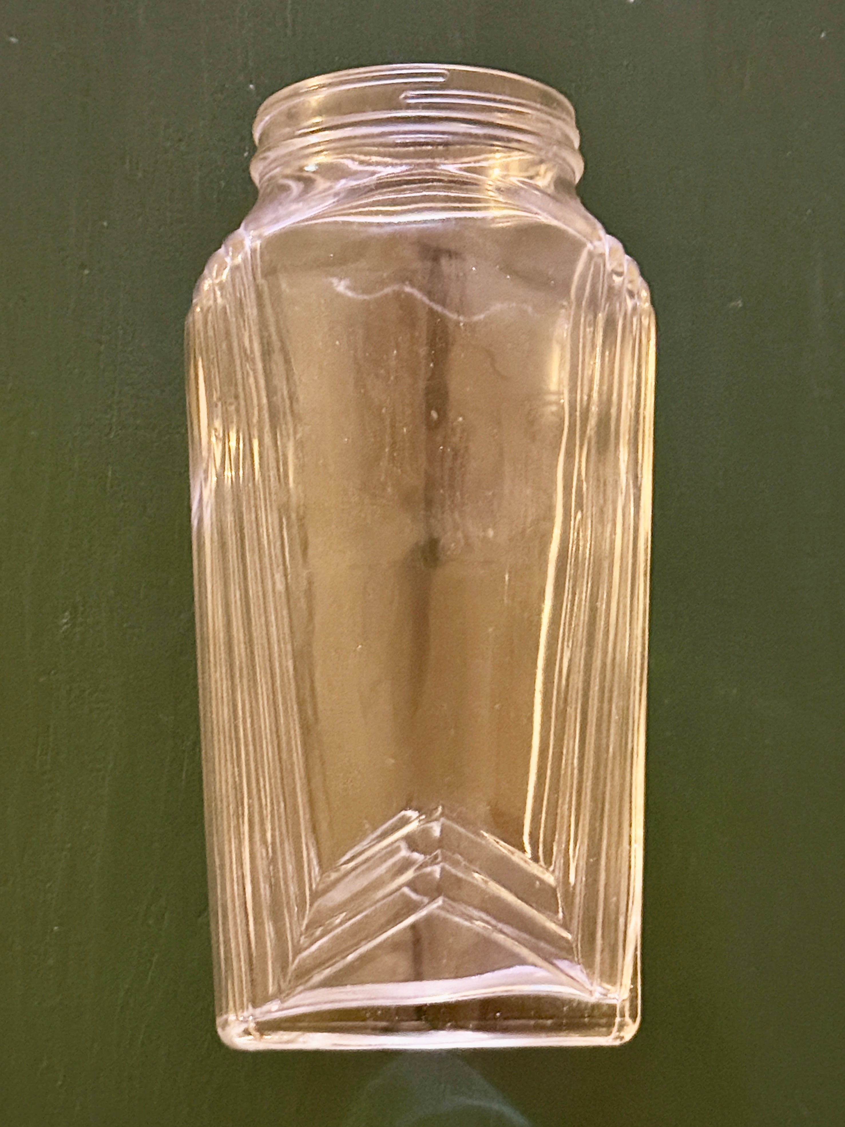 Vintage Glass Bottle - Skyscraper Step Design