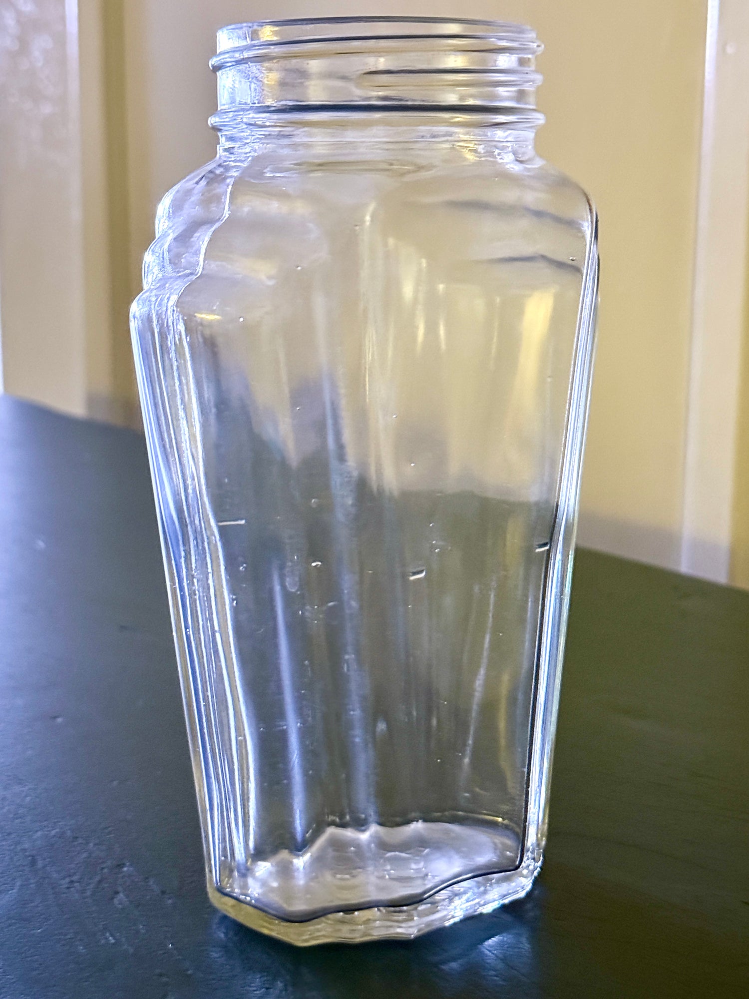 Vintage Glass Bottle - Skyscraper Step Design Hazel Atlas