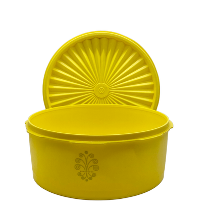 Vintage Tupperware Nesting Canisters with Servalier Lid and Starburst Design