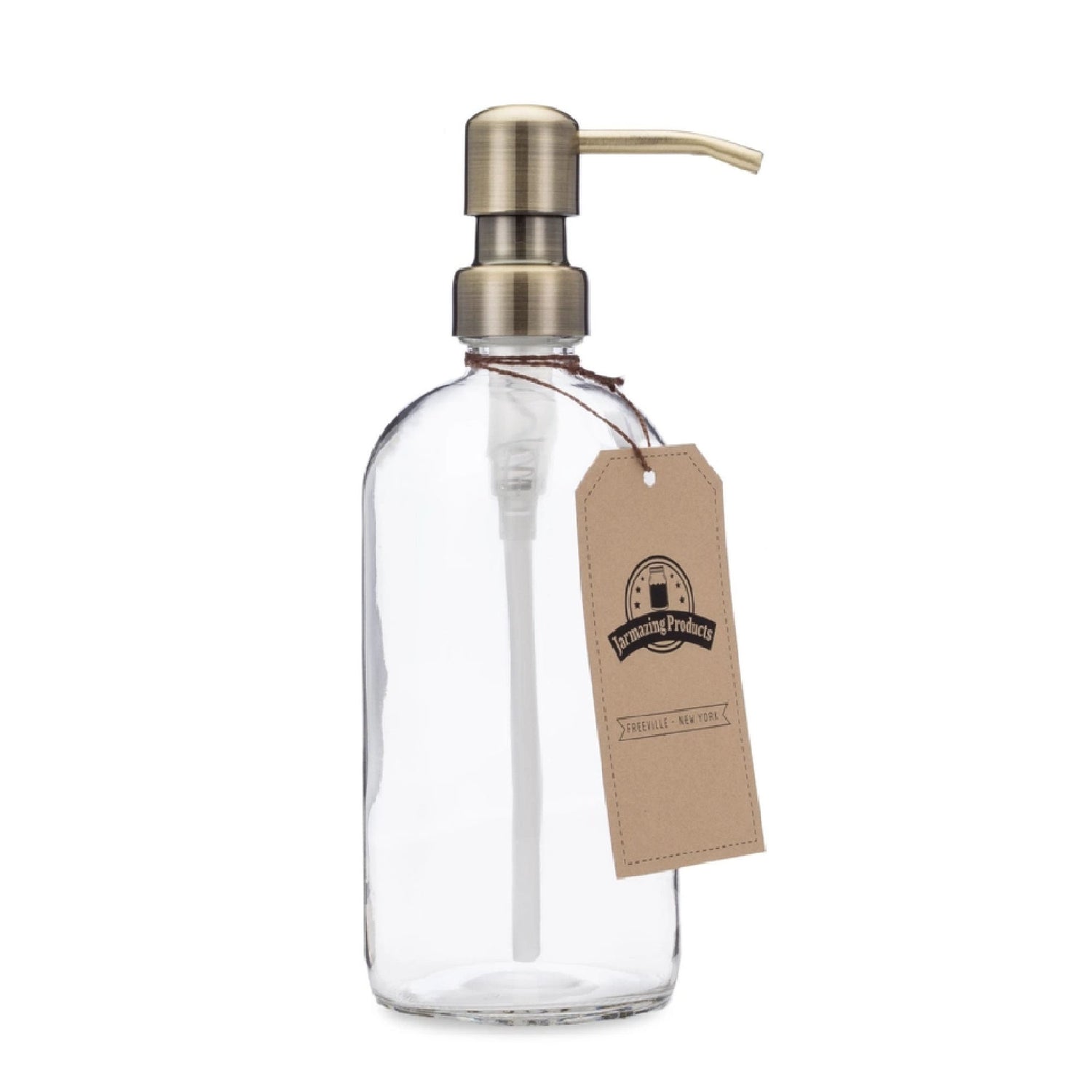 16 oz  Glass Bottle Dispenser with Pump