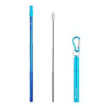 Telescoping Metal Straw Set