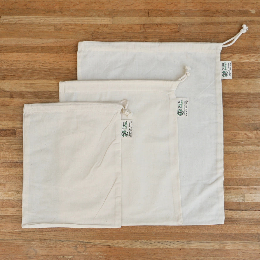 Organic Cotton Muslin Produce Bags