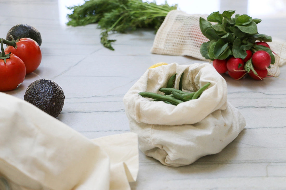 Organic Cotton Muslin Produce Bags