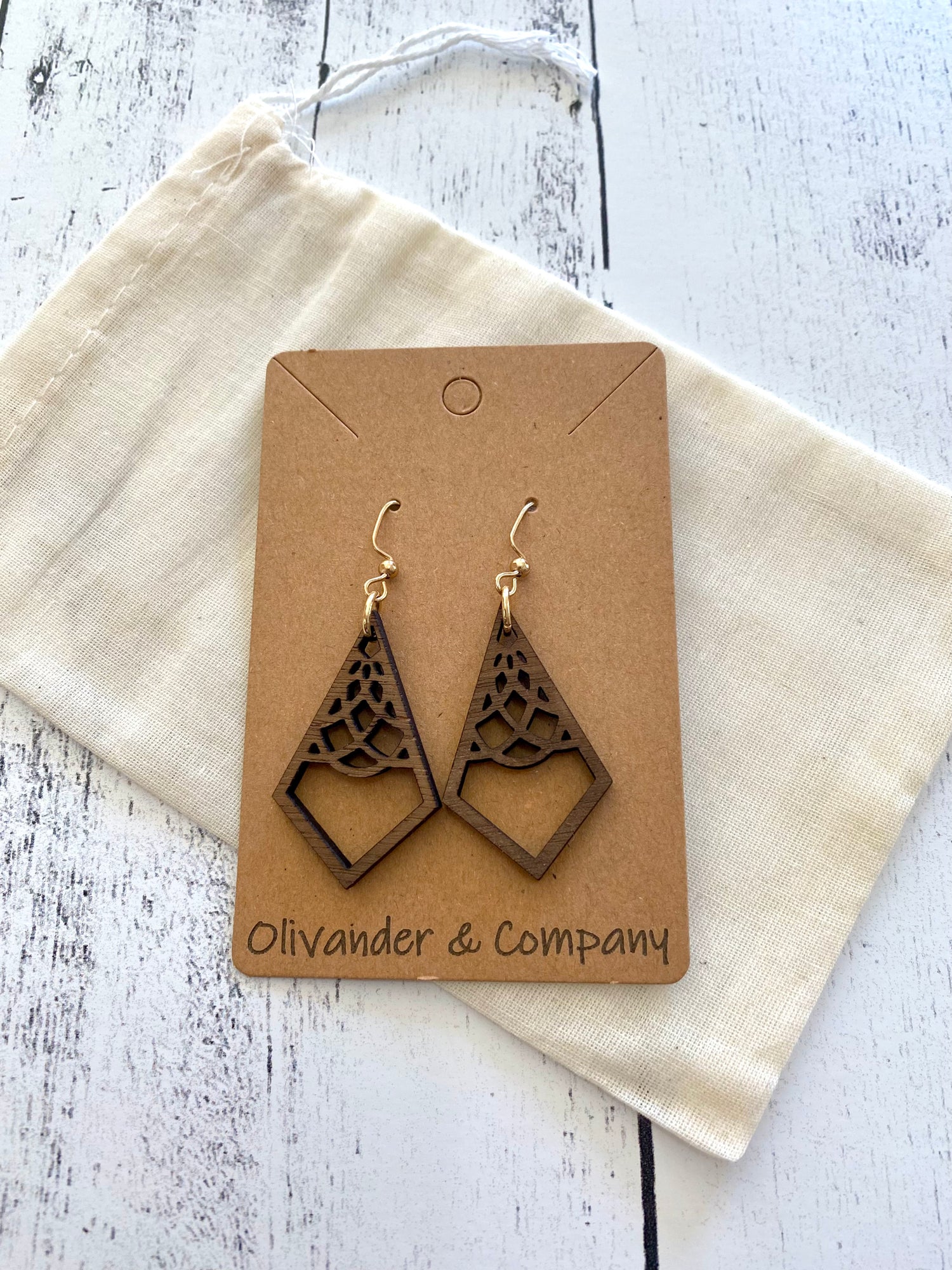 Olivander &amp; Co Wood Earrings